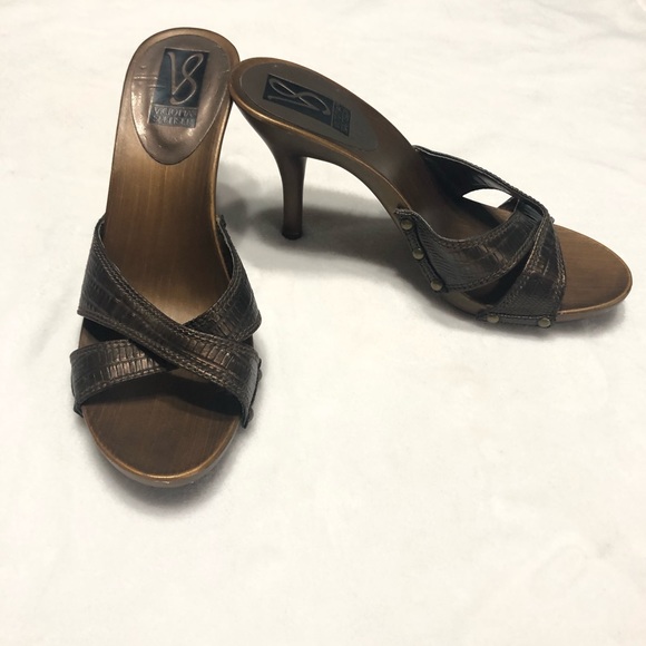 Victoria Spencer 8.5 Slither Snakeskin Heel Brown - Picture 6 of 16